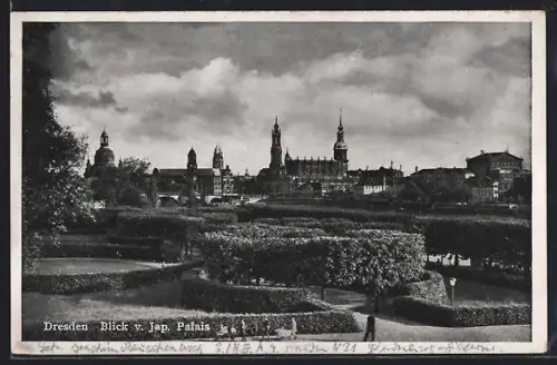 AK Dresden-Neustadt, Blick vom Japanischen Palais