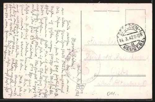 AK Dresden-Neustadt, Blick vom Japanischen Palais