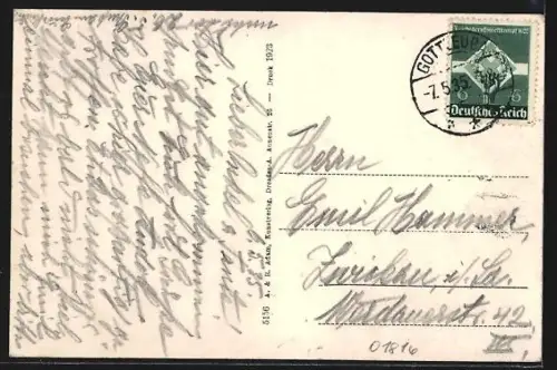 AK Bad Gottleuba i. Sa., Bähr-Mühle aus der Vogelschau