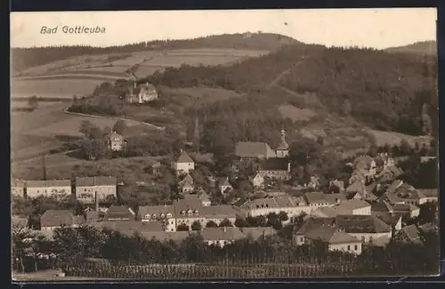 AK Bad Gottleuba, Ortsansicht aus der Vogelschau
