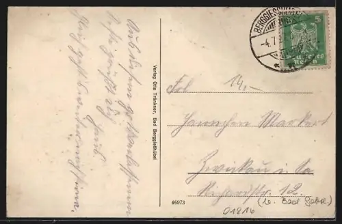 AK Bad Berggiesshübel, Ortsansicht mit Kirche