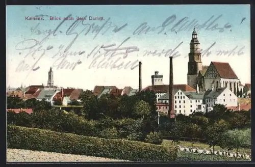 AK Kamenz, Blick nach dem Damm
