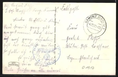 AK Kamenz i. Sa., Blick vom Eulenberg