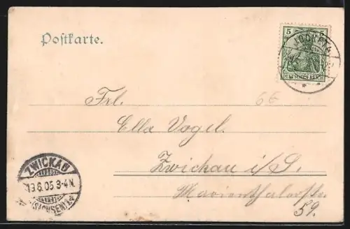 AK Jocketa, König-Albert-Höhe, Pyramidenwiese, Aussichtshütte