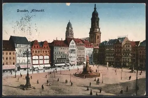 AK Dresden, Partie am Altmarkt