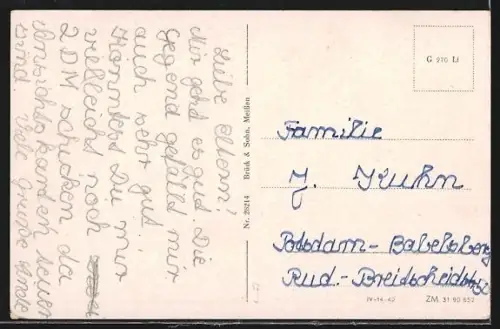 AK Bärenfels /Osterzgebirge, Blick in den Ort