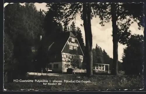 AK Bärenfels über Kipsdorf, HO-Gaststätte Putzmühle