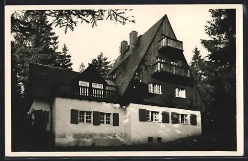 AK Oberbärenburg, Ferienheim des VEB Dresdner Treibriemen- und Textillederfabrik