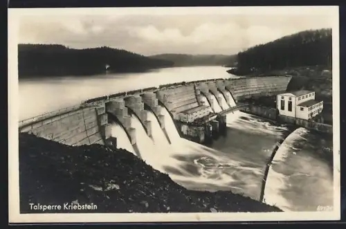 AK Waldheim /Sa., Talsperre Kriebstein