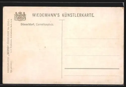 Künstler-AK Düsseldorf, Corneliusplatz