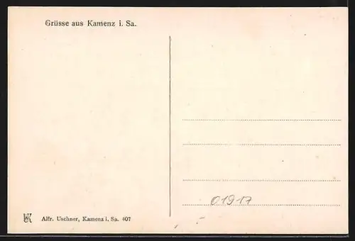 AK Kamenz i. Sa., Stadt-Mitte vom Kirchturm