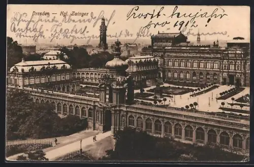 AK Dresden, Blick auf den Kgl. Zwinger