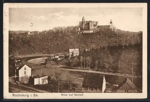 AK Rochsburg i. Sa., Blick auf Schloss