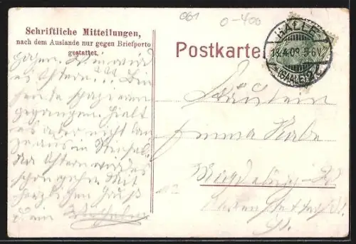 Lithographie Halle / Saale, Marktplatz mit Rathaus, kaiserliches Postamt, Moritzburg