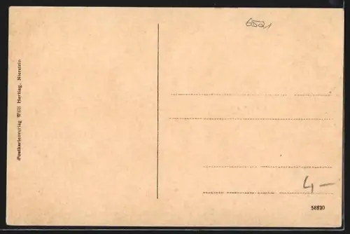 AK Gimbsheim, Gasthaus zur Rheinüberfahrt Valentin Willius III., Abschiedsszene beim Gasthaus