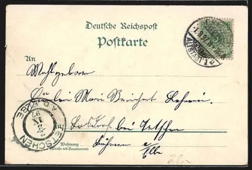 Lithographie Dresden, Königl. Schloss, Katholische Hofkirche bei Vollmond, König Johann Denkmal