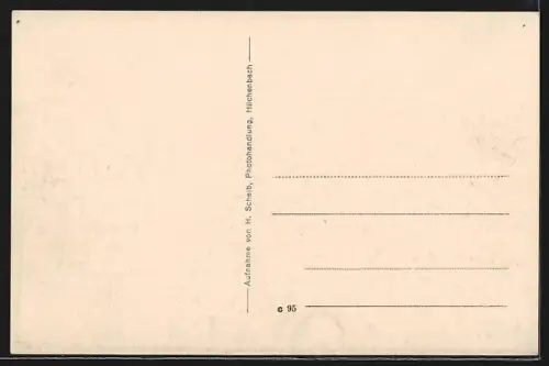 AK Hilchenbach, Totalansicht mit Kirche von einem Hang aus