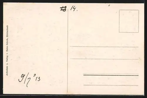 AK Hilchenbach, Marktplatz mit Fachwerkhäusern, Geschäften und Kirche