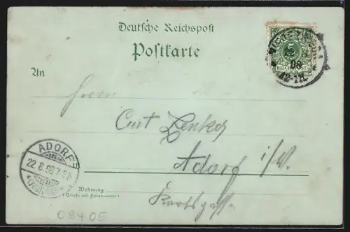 Lithographie Lichtenwalde, Schloss, Harras-Eiche