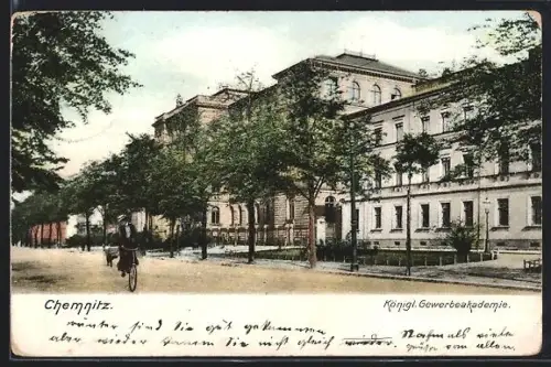 AK Chemnitz, Königliche Gewerbeakademie von der Strasse