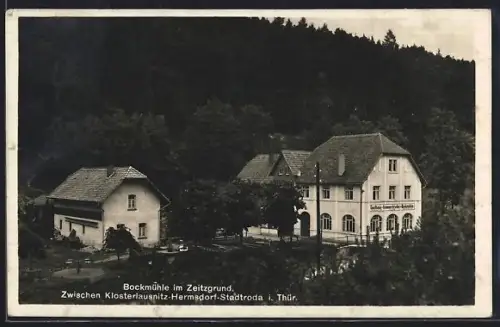 AK Schleifreisen, Gasthaus Bockmühle im Zeitzgrund