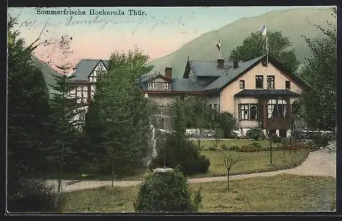 AK Hockeroda /Th., Gasthof Sommerfrische Hockeroda mit Anlagen