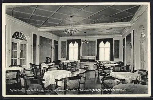 AK Steinbach b. Johanngeorgenstadt, Erholungsheim Waldfrieden, Aufenthaltsraum