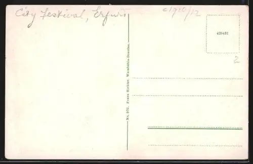 AK Erfurt, Martinstag mit Lutherdenkmal und Severinskirche