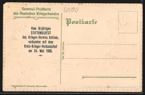 AK Osnabrück, Waisenhaus mit Kindern und Personal, Kleeblatt-Passepartout