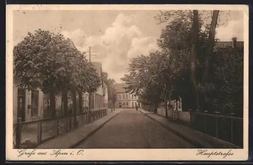 AK Apen i. O., Partie an der Hauptstrasse