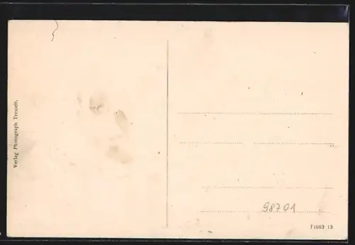 AK Grossbreitenbach /Thüringen, Strassenpartie mit Pfarrhaus