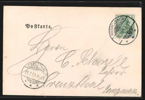 AK Hilchenbach, Teilansicht des Ortes und Umgebung