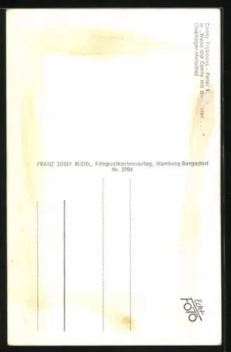 AK Musiker Conny Froboess und Peter Kraus, Lächelnd und mit Trompete