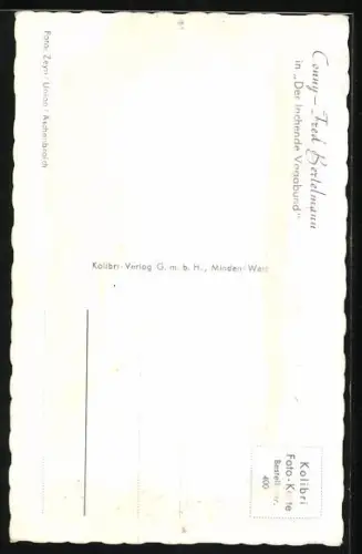 AK Schauspielerin Conny Froboes und Fred Bertelmann in Der lachende Vagabund