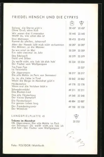 AK Musikerin Friedel Hensch und die Cyprys