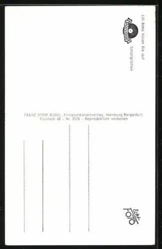 AK Lill Babs mit einem Blumenstrauss, Polydor