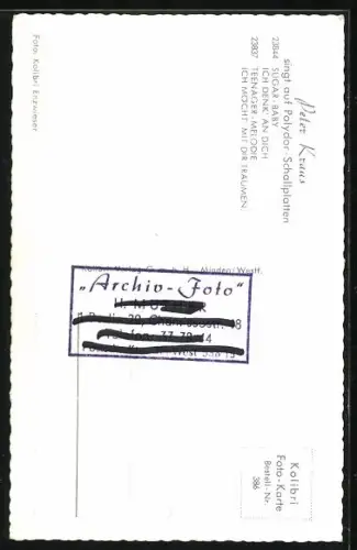 AK Peter Kraus im Pullover