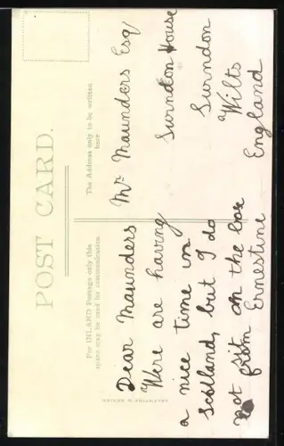 Künstler-AK Tom Browne: Schotte mit Glas in der Hand