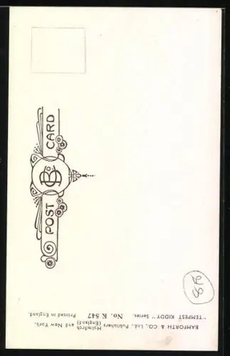 Künstler-AK Douglas Tempest: Kleiner Junge steht im Regen