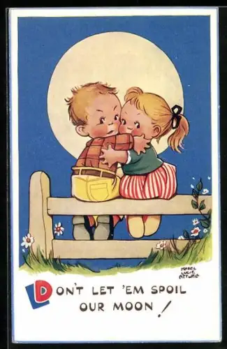 Künstler-AK Mabel Lucie Attwell: Dont Let Em Spiol our Moon