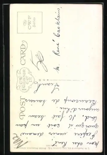 Künstler-AK A. E. Kennedy: Verletzter Hund nach einem Gefecht