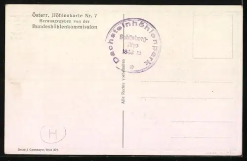 AK Dachstein-Rieseneishöhle, Der Vorhang im II. Eisabgrund