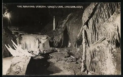 AK Cheddar, Gough`s Cave, The Diamond Stream, Höhle