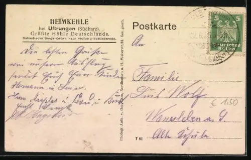 AK Höhle Heimkehle bei Ustringen, Am Seeauge