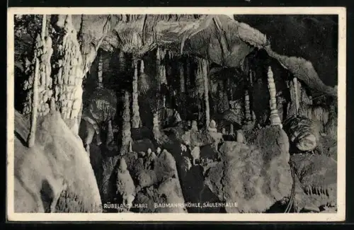 AK Rübeland /Harz, Baumannshöhle, Säulenhalle