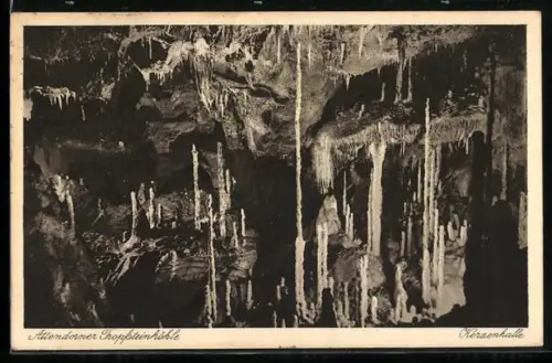 AK Attendorner Tropfsteinhöhle mit Kerzenhalle