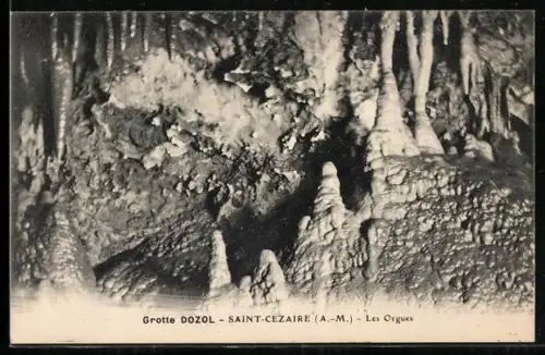 AK Saint-Cézaire /A.-M., Grotte Dozol, Les Orgues