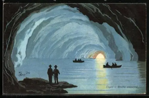 AK Napoli-Capri, Grotta azzurra