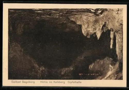 AK Segeberg, Höhle im Kalkberg, Gipfelhalle