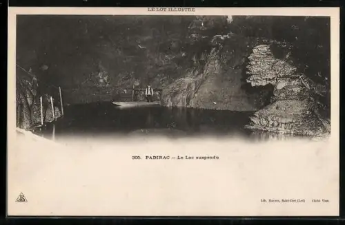 AK Padirac, Le Lot Illustré, Le Lac suspendu, Höhle